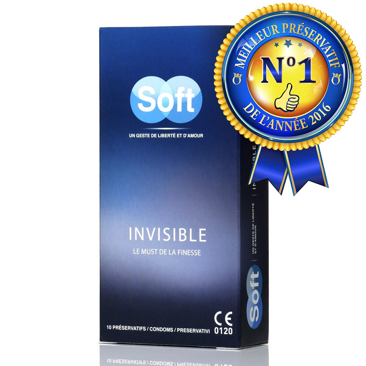 Invisible Soft condom latex ultrathin x10 or x144
