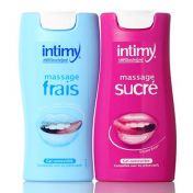Intimy lubricating Gel "Frais" + "Sucré" Massage 2x200ml